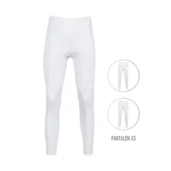 SANTANA - Combo X3 Pantalón Térmico Niño Blanco