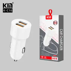 GENERICO - Cargador USB dual, adaptador para automóvil, Blanco