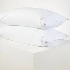 DISTRIHOGAR - Set x 2 Fundas 300 hilos Algodón Blanco 50 x 90 cm