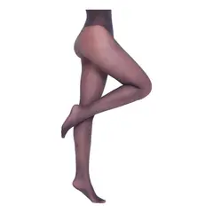 RITCHI - Media Velada para Mujer Control Abdomen Banda Siliconada Efecto Plano