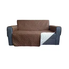 GENERICO - PROTECTOR, FUNDA, FORRO DOBLE FAZ SOFA DE 4 PUESTOS - CAFE / BEIGE