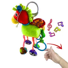 MIFANQI - Sonajero texturas colores musical de cuerda para bebe caball