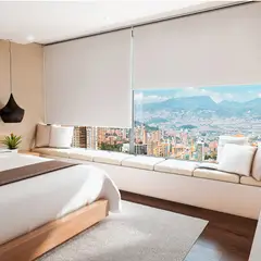 NOVELTY HOME - Cortina Enrollable Blackout Blanco 110x180 cm