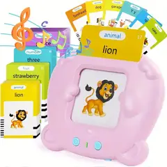 GENERICO - 255 Tarjetas Parlantes De Aprendizaje Español E Ingles ROSA