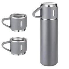 GENERICO - Set Termo De Acero Inoxidable Con Pocillos Bebidas Calientes Frías