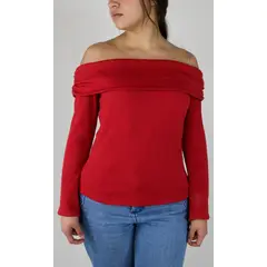 L Y H - Camiseta Para Mujer Manga Larga Rojo Marca L&H
