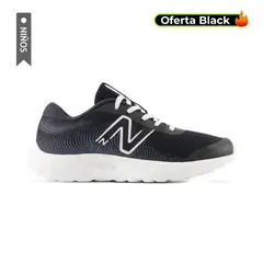 NEW BALANCE - Tenis 520 Niño-Negro/Blanco