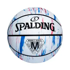 SPALDING - Balon De Basketball Marble Series #7-Blanco