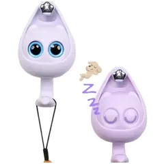 UNIVERSAL - Gancho Porta Llaves Porta Bolsos Colgadero Gato Ojos Moviles Lila
