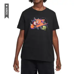NIKE - Camiseta K Nsw Tee Boxy 1 Futura Niño-Negro