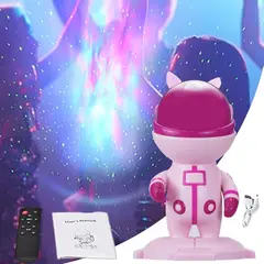 GENERICO - Proyector Astronauta Lampara De Mesa Noche Rosa