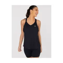 BSOUL - Camiseta Mujer Tank Veda New Negro
