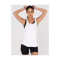 BSOUL - Camiseta Mujer TRAINING TANK WHITE/WHITE