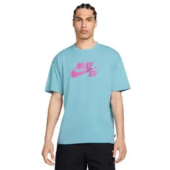 NIKE - Camiseta Action Sports Tee Logo Hbr-Celeste