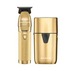 BABYLISS - Combo Patillera Fx 787 Gold Y Afeitadora Uvfoil Gold Babylisspro