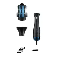 BABYLISS - Cepillo Secador 2 En 1 Hot Air Brush Black Blue 2.75"