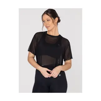 BSOUL - Camiseta Mujer T SHIRT CROP DEMI NEW BLACK
