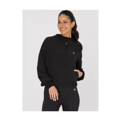 BSOUL - Saco Mujer HALF ZIP DEMI BLACK