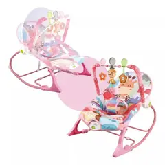 GENERICO - Silla Mesedora Vibradora y Musical Rocker Niña Toldillo
