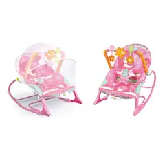 GENERICO - Silla Mesedora Vibradora y Musical Rocker Niña Toldillo