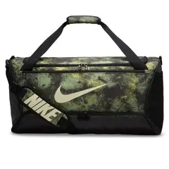 NIKE - Maletin Brasilia M Duff 9.5 Camo Aop-Verde/Negro