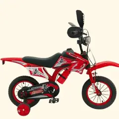 BEBESUNITA - BICIMOTO RIN 16 PARA NIÑOS DE 3 A 8 AÑOS ROJA