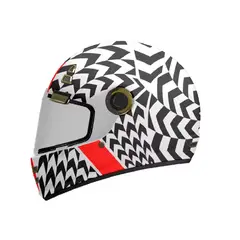 MT HELMETS - CASCO MT JARAMA CERTIFICA ECE2206 PSYCHO BLANCO BRILL TLL L