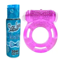 SEX LOVE - Anillo Vibrador Retardante Para El Pene + Lubricante Neutro