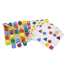 GENERICO - Juego De Mesa Enrosque Encaje Figuras Geometricas Desarrollo