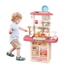 MARKET TOYS - Cocina Infantil Función De Agua + Luz + Sonido + Vapor 65 Cm