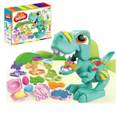 MARKET TOYS - Dinosaurio Juego De Plastilina 6 Tarritos 9 Moldes