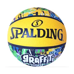 SPALDING - Balon De Basketball Graffiti #7-Amarillo