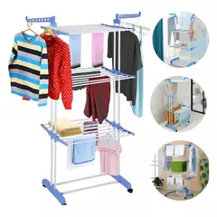 GENERICO - Tendedero portátil estante de acero para ropa