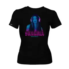 CREACIONES NU CROWN - Camiseta Dama Shakira BZRP Sessions 53 Negra Original Nu Crown