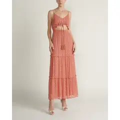 MIA AMORE - Vestido maxi detalle aberturas Multicolor ED18400VZAPRICOT