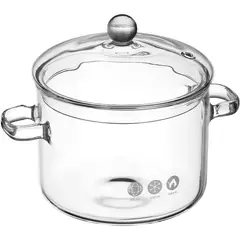 GENERICO - Olla Vidrio de borosilicato Resistente al Calor
