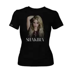 CREACIONES NU CROWN - Camiseta Dama Shakira Poster Rock Pop mujer Negra Original Nu Crown