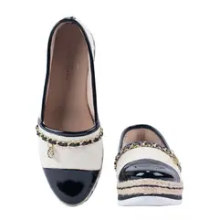 MARIO HERNANDEZ - Baletas yute chia blanco negro julia