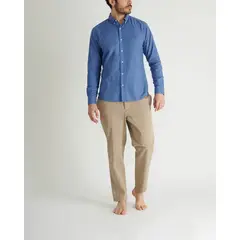 NO DRAMA - Camisa oxford manga larga Azul MNHCOXFORDBLU