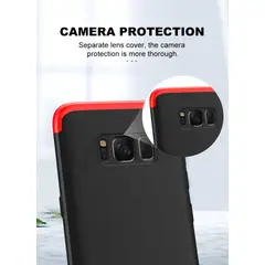 GENERICO - Funda Carcasa Estuche Protector Para Samsung S8 Plus Negro con Rojo
