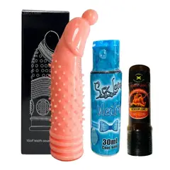 GENERICO - Funda Para El Pene + Lubricante Neutro + Potenciador