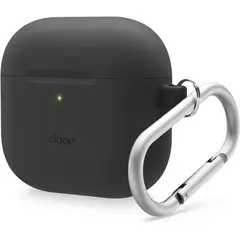 ELAGO - Estuche Compatible Airpods 4 De Silicona Con Arnés Negro