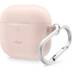 ELAGO - Estuche Compatible Airpods 4 De Silicona Con Arnés Rosado