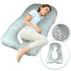 BOOGY - Cojin almohada embarazo cuerpo entero soporte beige