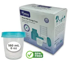 GENERICO - Tarros vasos recolectores de leche materna 6 oz x 6 und