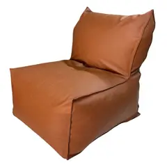 DORMIPUFF - Puff Silla Eco-Cuero Cafe impermeable Elegante