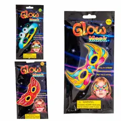 GENERICO - Antifaz Mascara Glow Neón Party Fiesta Hora Loca X 6 Unidad
