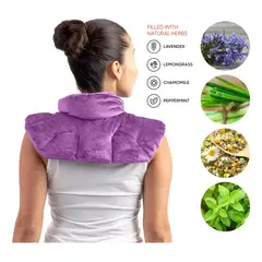 GENERICO - Almohadilla Térmica Cuello Hombros Aromaterapia Alivio Dolor.