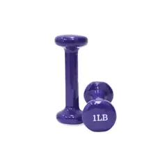 SPORT FITNESS - Par Mancuerna Vinilo 1 Lb Morada Sportfitness