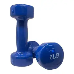 SPORTFITNESS - Par Pesa Mancuerna Vinilo 6 Lb Azul